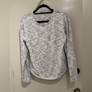 Lululemon long sleeve black and white heather T-shirt